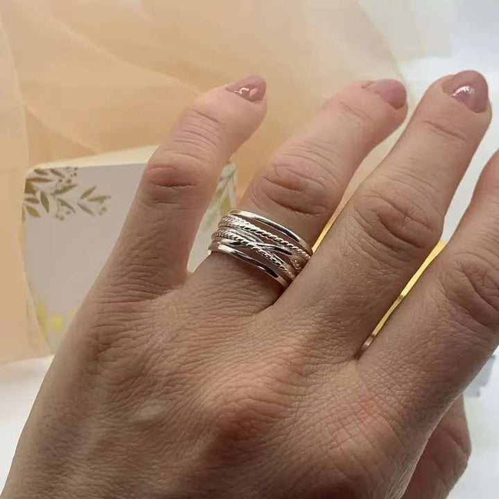 Layered Silver Pearl Ring VIP