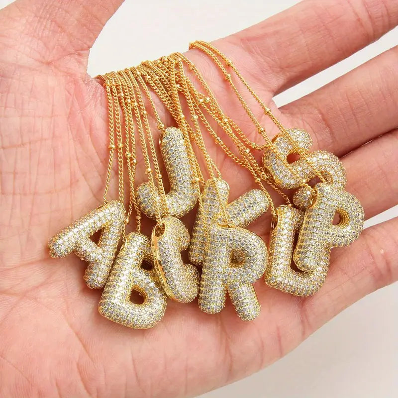 Gold Initial Necklace Set VIP