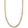 Flat Link Gold Curb Chain Necklace VIP