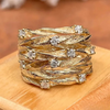 Gold Crystal Ring for Women VIP