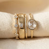 Gold Stacked Bezel Ring Set