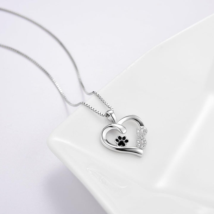 Paw, Heart & Infinity Necklace