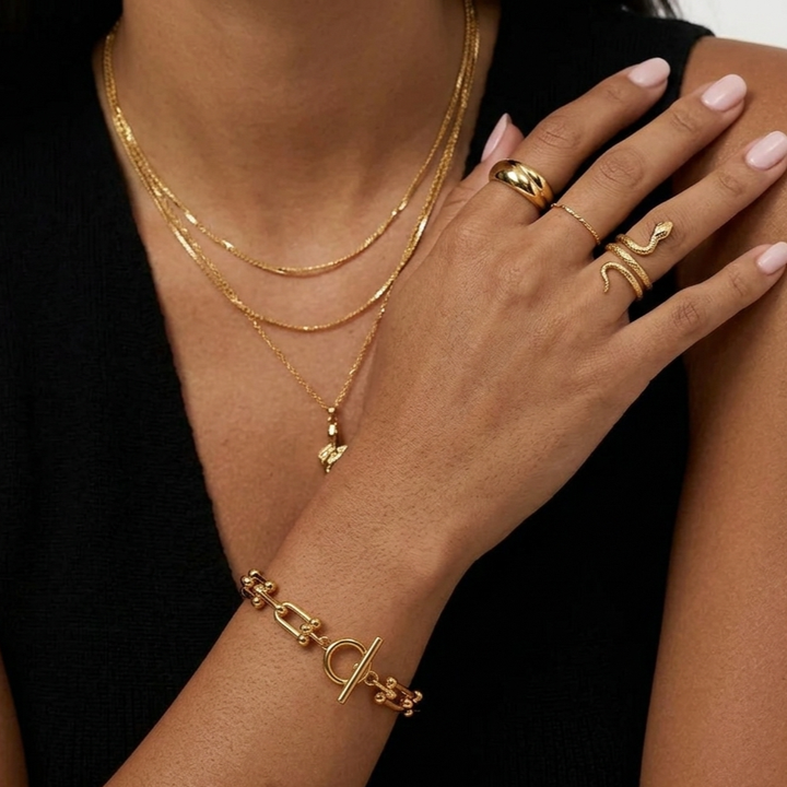 Gold T-Bar Bracelet VIP