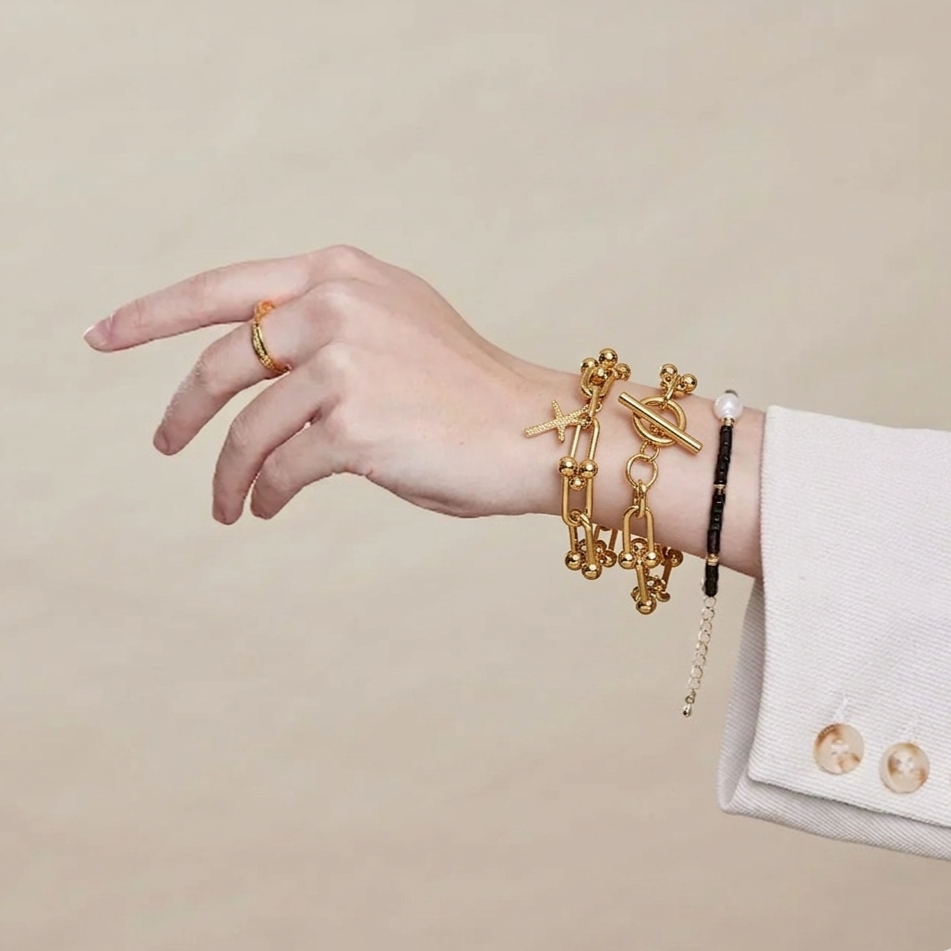 Gold T-Bar Bracelet VIP