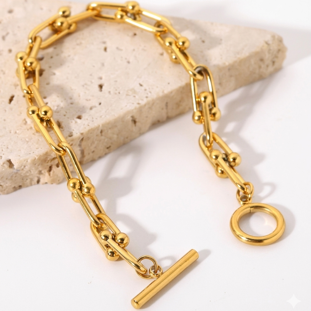 Gold T-Bar Bracelet VIP