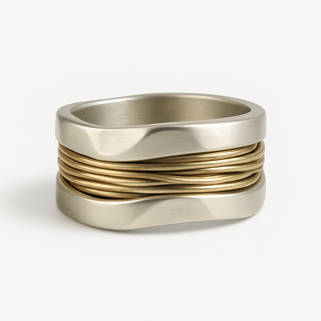 Women’s Silver and Gold Wire Ring VIP