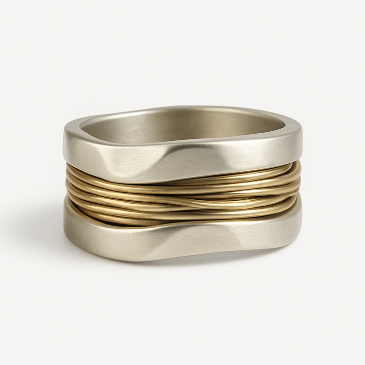 Women’s Silver and Gold Wire Ring VIP