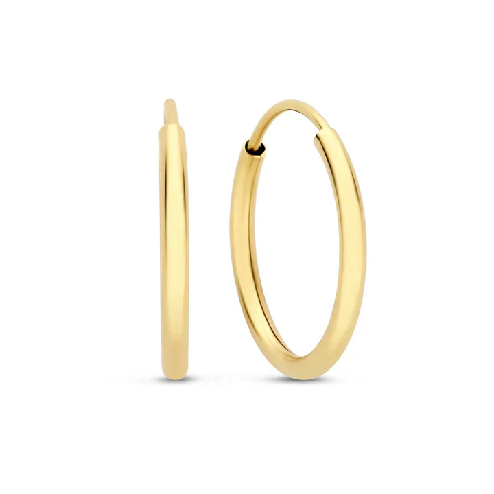 Smooth Gold Hoop Earrings