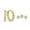 Golden Stone Earring Set