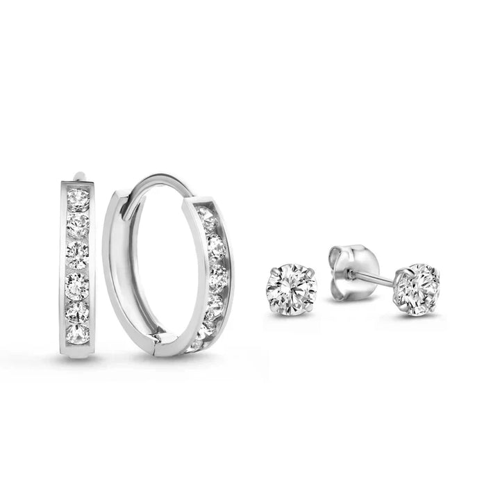Golden Stone Earring Set