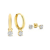 Golden Stone Earring Set