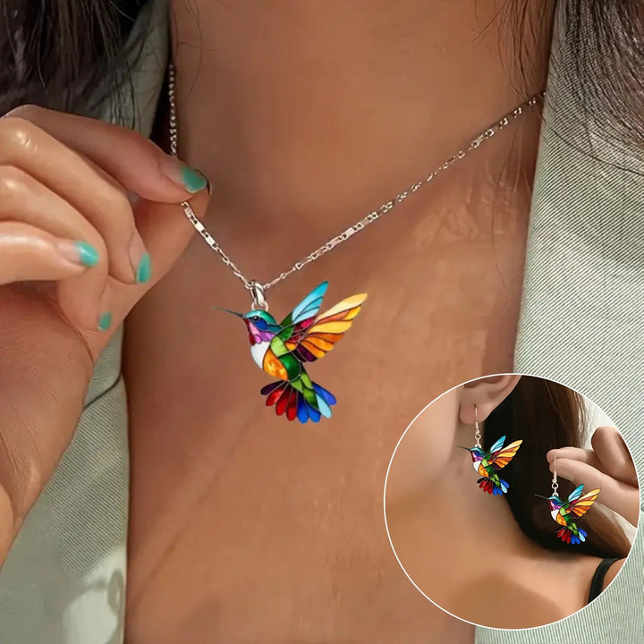 Stunning Hummingbird Pendant Necklace VIP