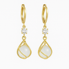 White Gold Opal Drop Earrings