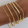 Gold Layered Chain Bracelet Set
