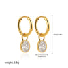 Vintage Gold Crystal Round Earrings VIP