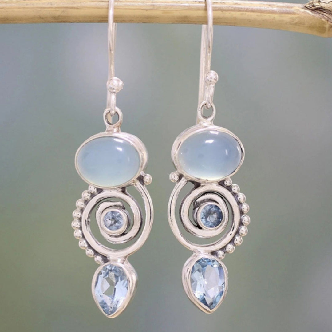 Exclusive Vintage Silver and Moonstone Earrings VIP