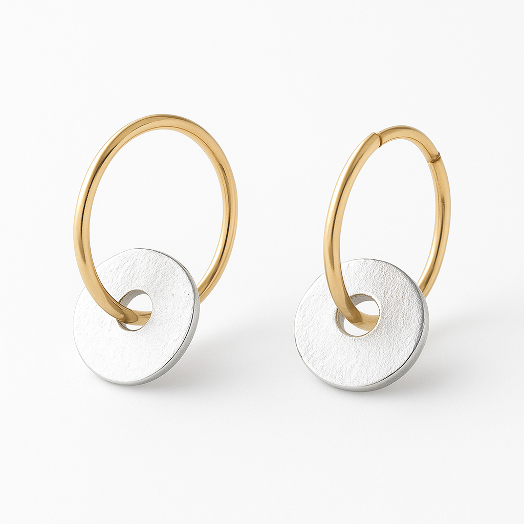 Gold-Plated Hoop Earrings