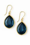 Vintage Blue Crystal Drop Earrings VIP
