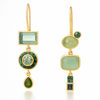 Vintage Green Drop Earrings for Women VIP