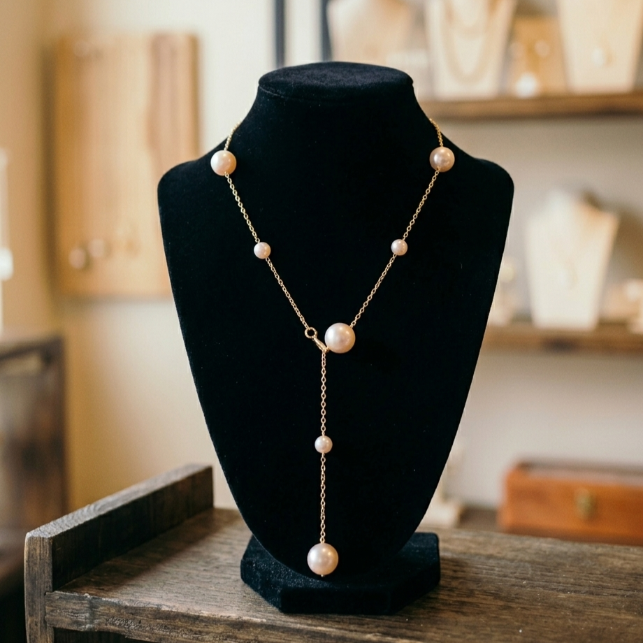 Women’s Vintage Dangling Pearl Necklace VIP