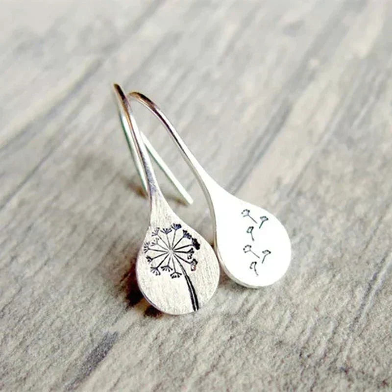 Vintage Silver Flower Earrings VIP
