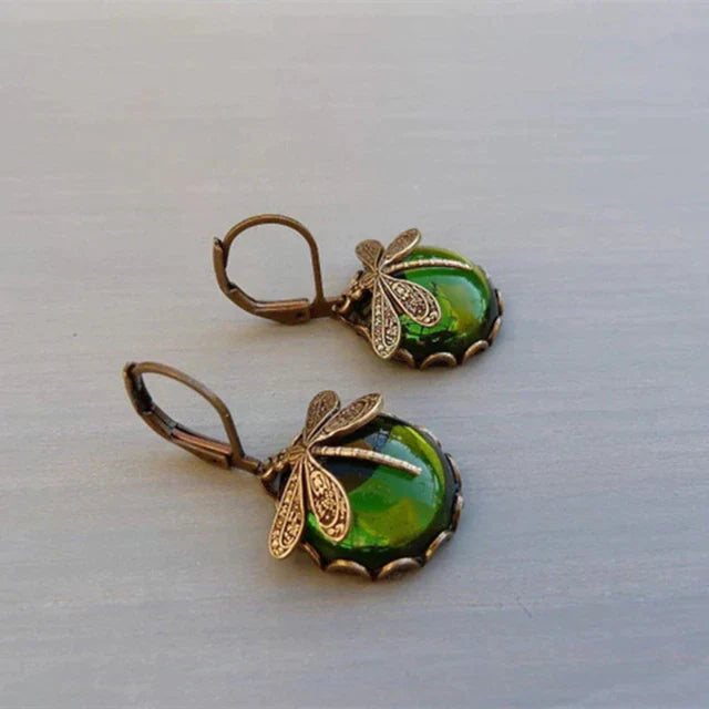 Antique Crystal Dragonfly Earrings VIP