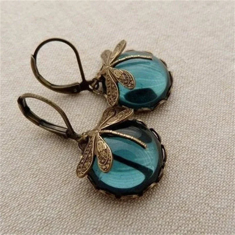 Antique Crystal Dragonfly Earrings VIP