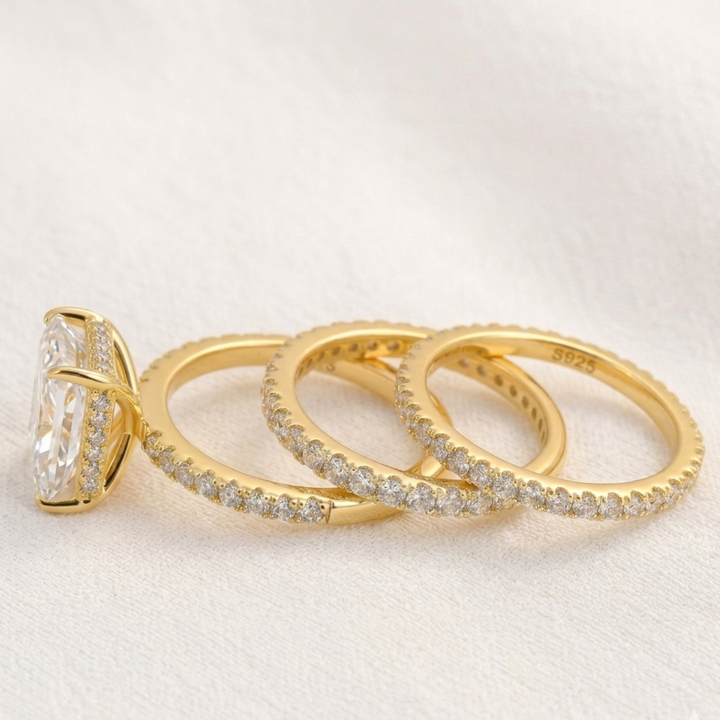 Set of 3 Gold Wedding Rings VIP