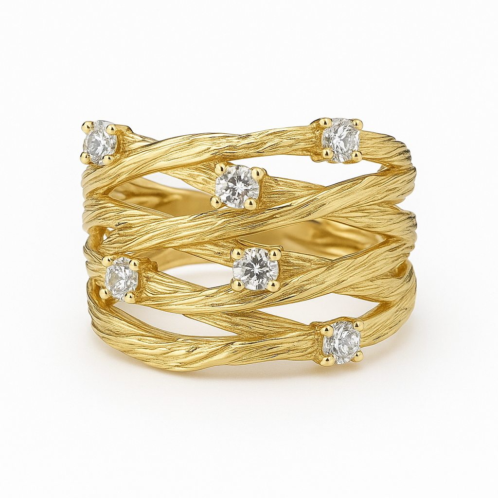Gold Crystal Ring