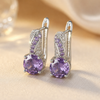 Silver Amethyst Drop Earrings