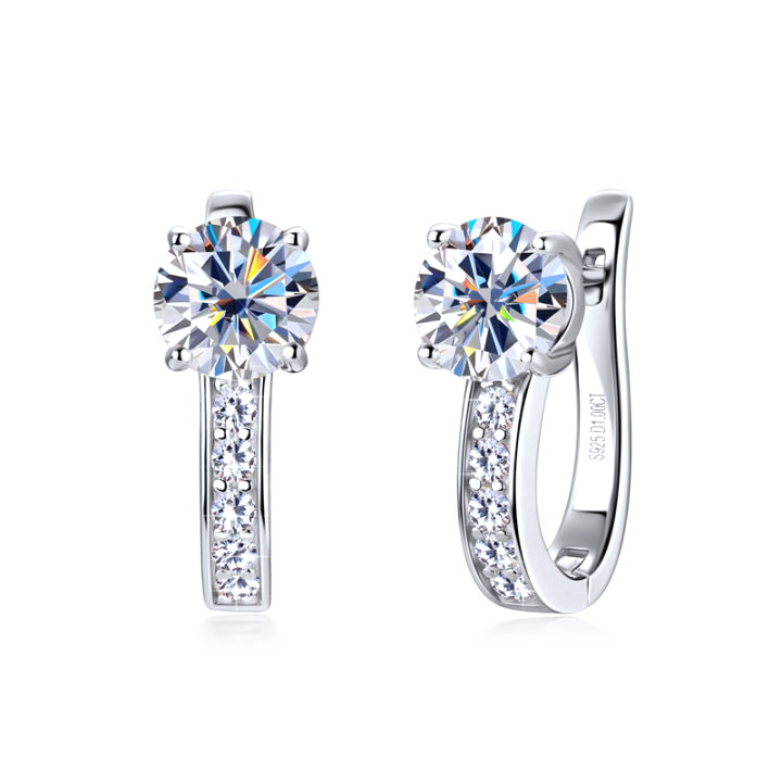 Gold Moissanite Huggie Earrings VIP