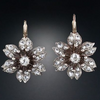 Vintage Flower-Shaped Crystal Earrings VIP