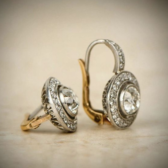 Vintage Silver and Zirconia Earrings VIP