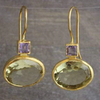 Vintage Green and Gold Earrings