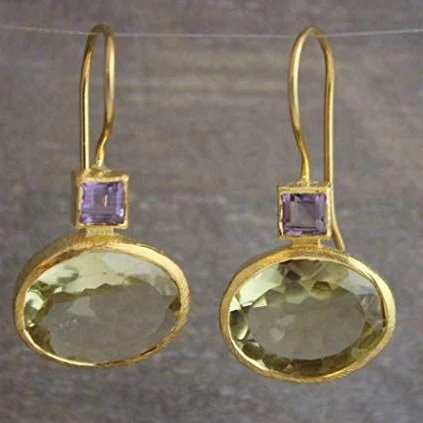 Vintage Green and Gold Earrings VIP