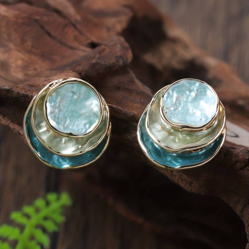 Vintage Multi-Layered Round Earrings VIP