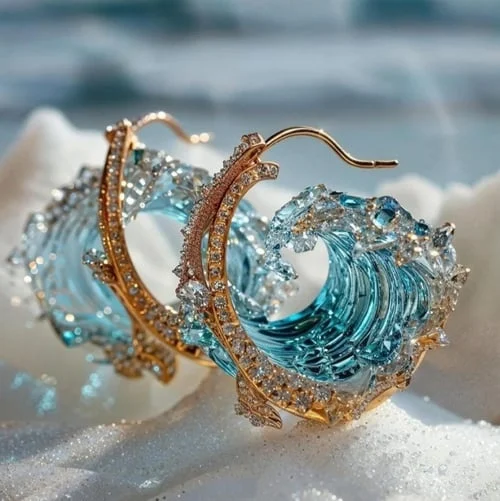 Gold Shell Drop Earrings