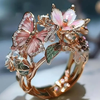 Butterfly Ring with Zirconia