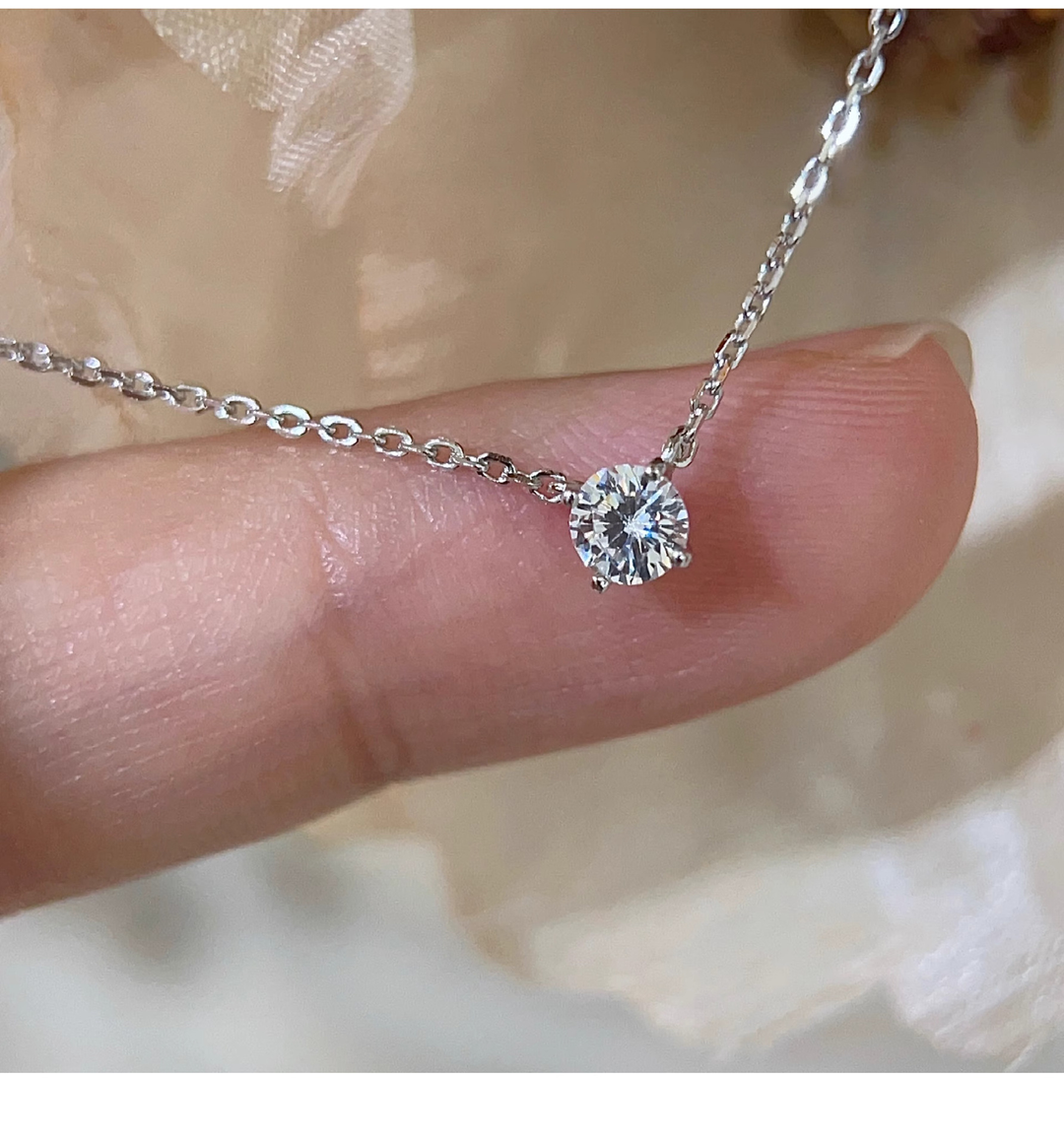 Gold Moissanite Stone Necklace VIP