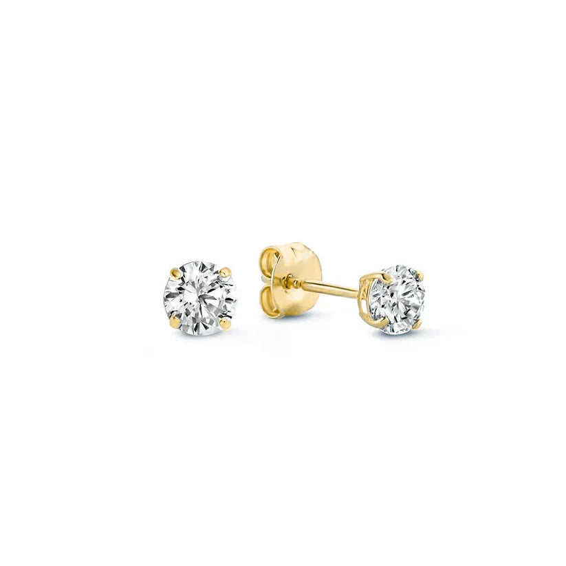 Gold Stone Stud Earrings VIP