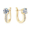 Gold Moissanite Huggie Earrings