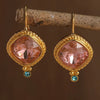 Vintage Pink Crystal Drop Earring