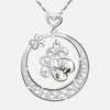 Silver Paw Necklace with Zirconia