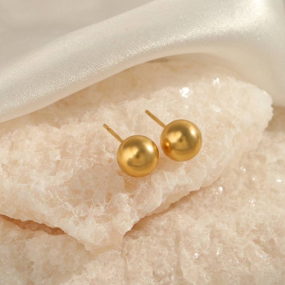 Gold Stud Earrings